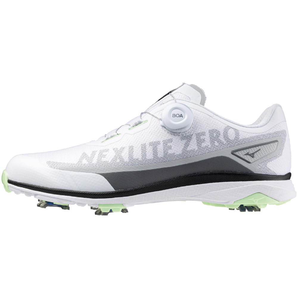 Mizuno Men's Golf Shoes Nexlite Zero IG Boa, Off-white × lime